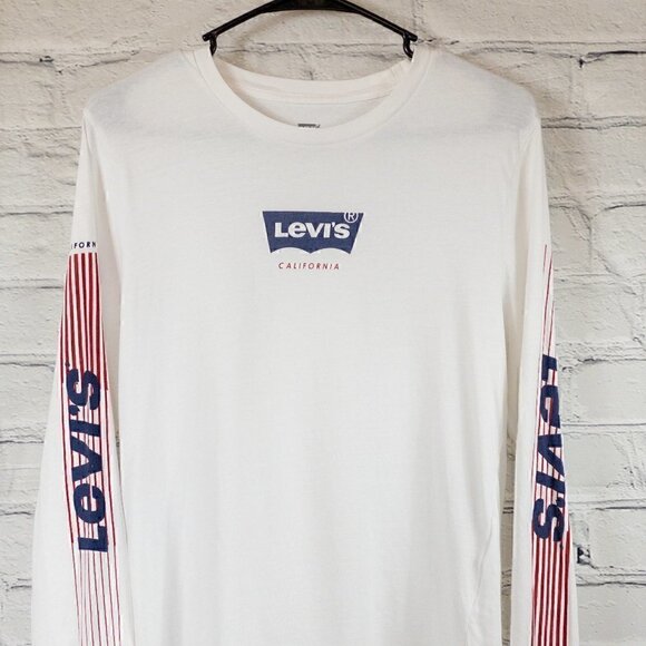 Levi's White Long Sleeve Tee - Picture 1 of 4